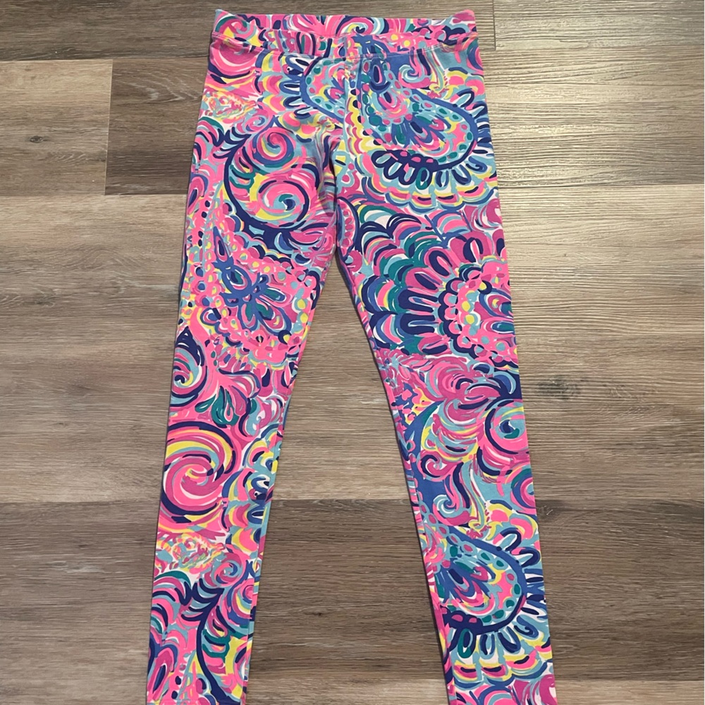 Lilly Pulitzer🌴 girls Maia leggings in Psychedelic Sunshine, size XL